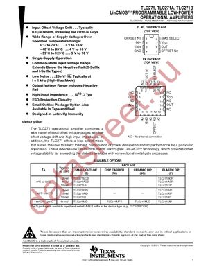 TLC271CPWR datasheet  